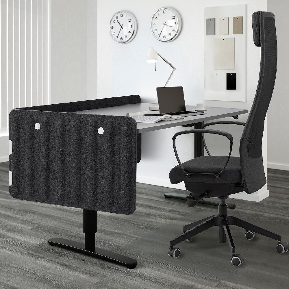 IKEA EILIF Schermo Divisorio Per Scrivania Grigio Scuro 140x48 Cm
