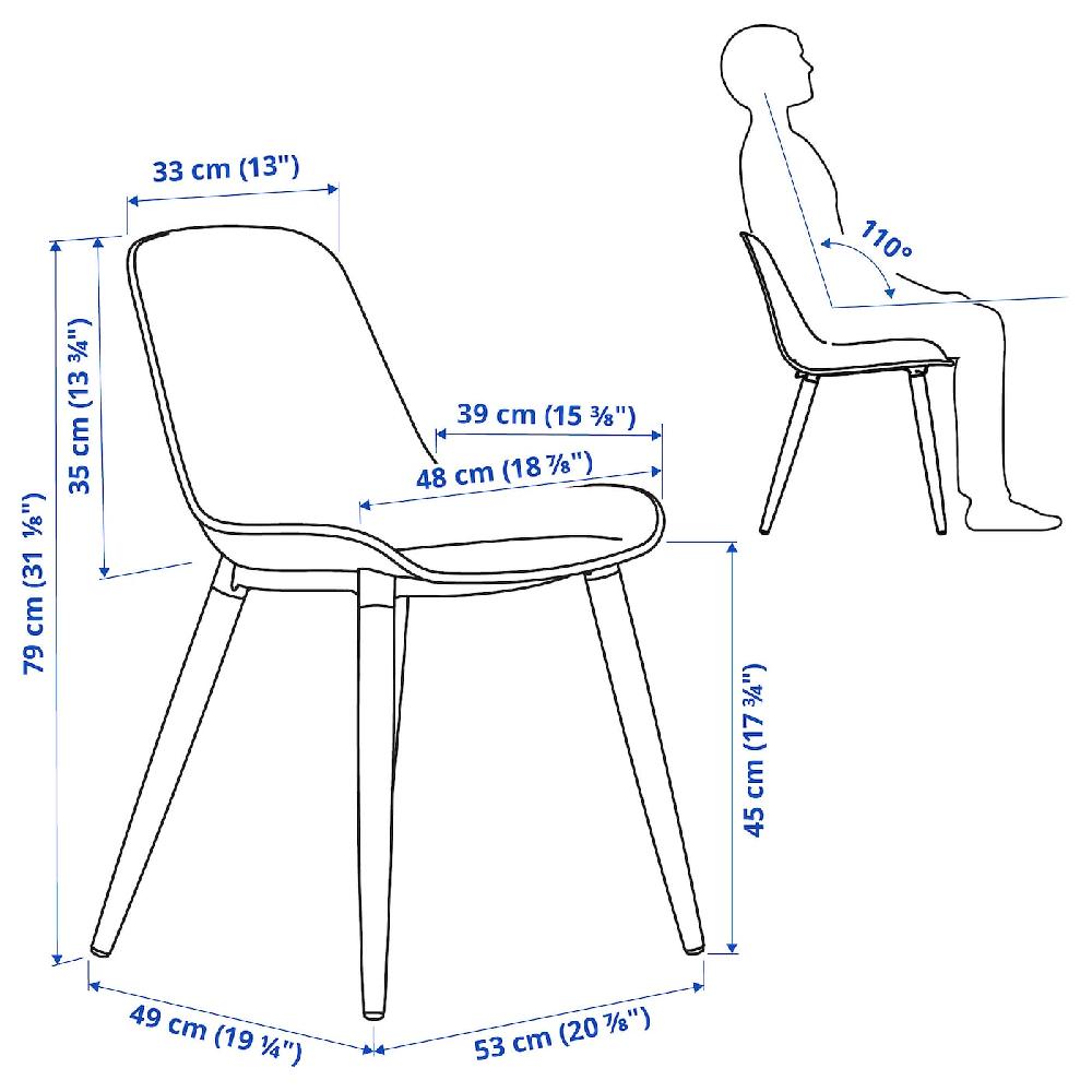 IKEA EKEDALEN / GRÖNSTA Tavolo E 6 Sedie Bianco/grigio-turchese 180/240 Cm