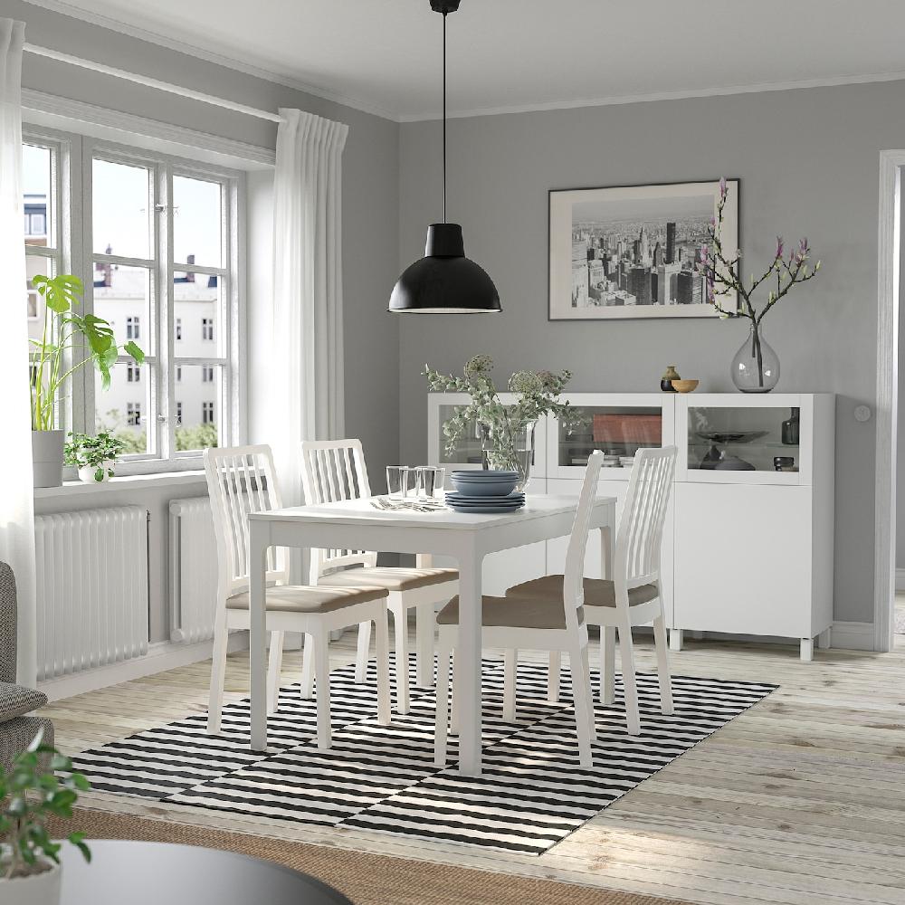IKEA EKEDALEN Tavolo Allungabile Bianco 120/180x80 Cm
