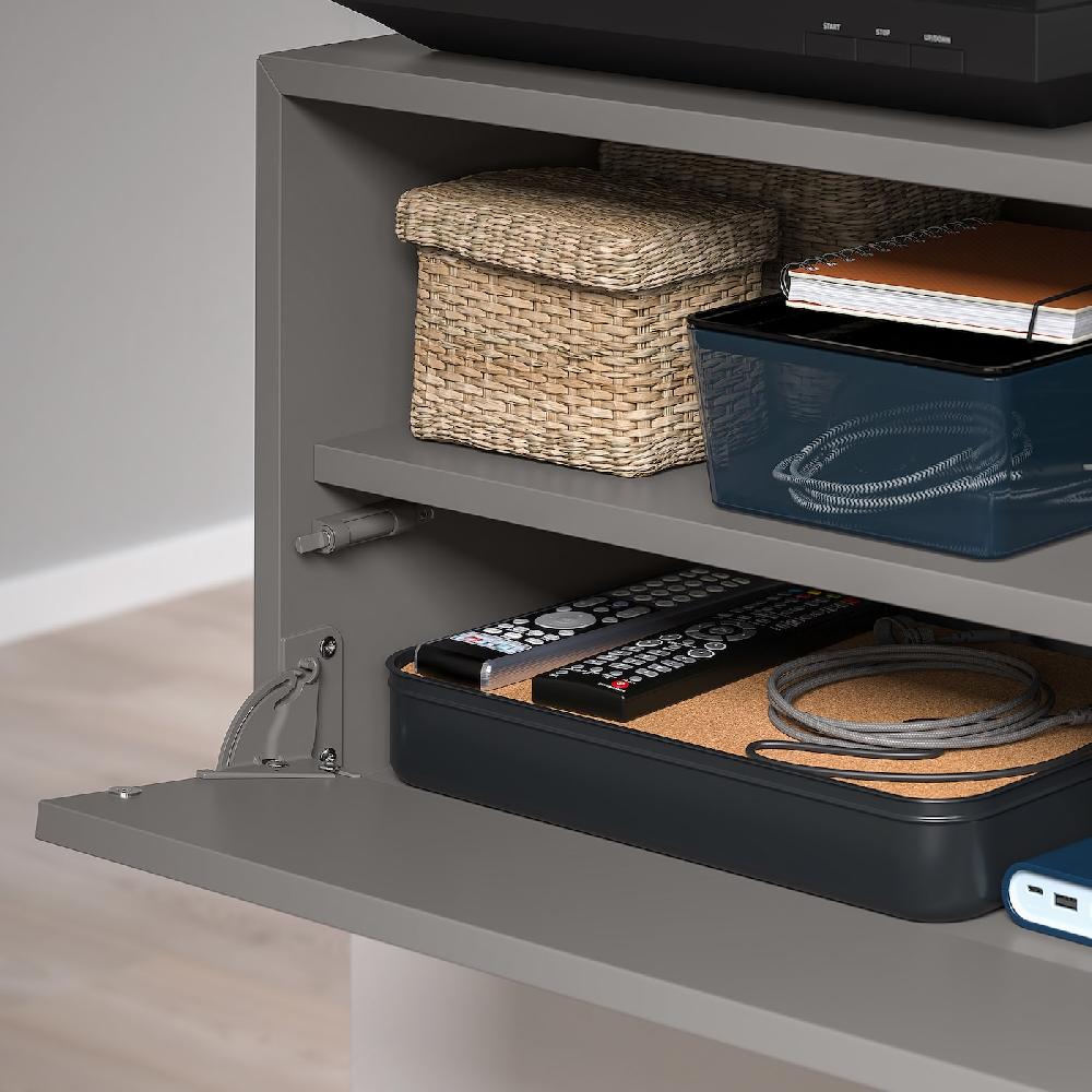 IKEA EKET Combinazione Audio/video Grigio Scuro/con Ante 280x35x35 Cm