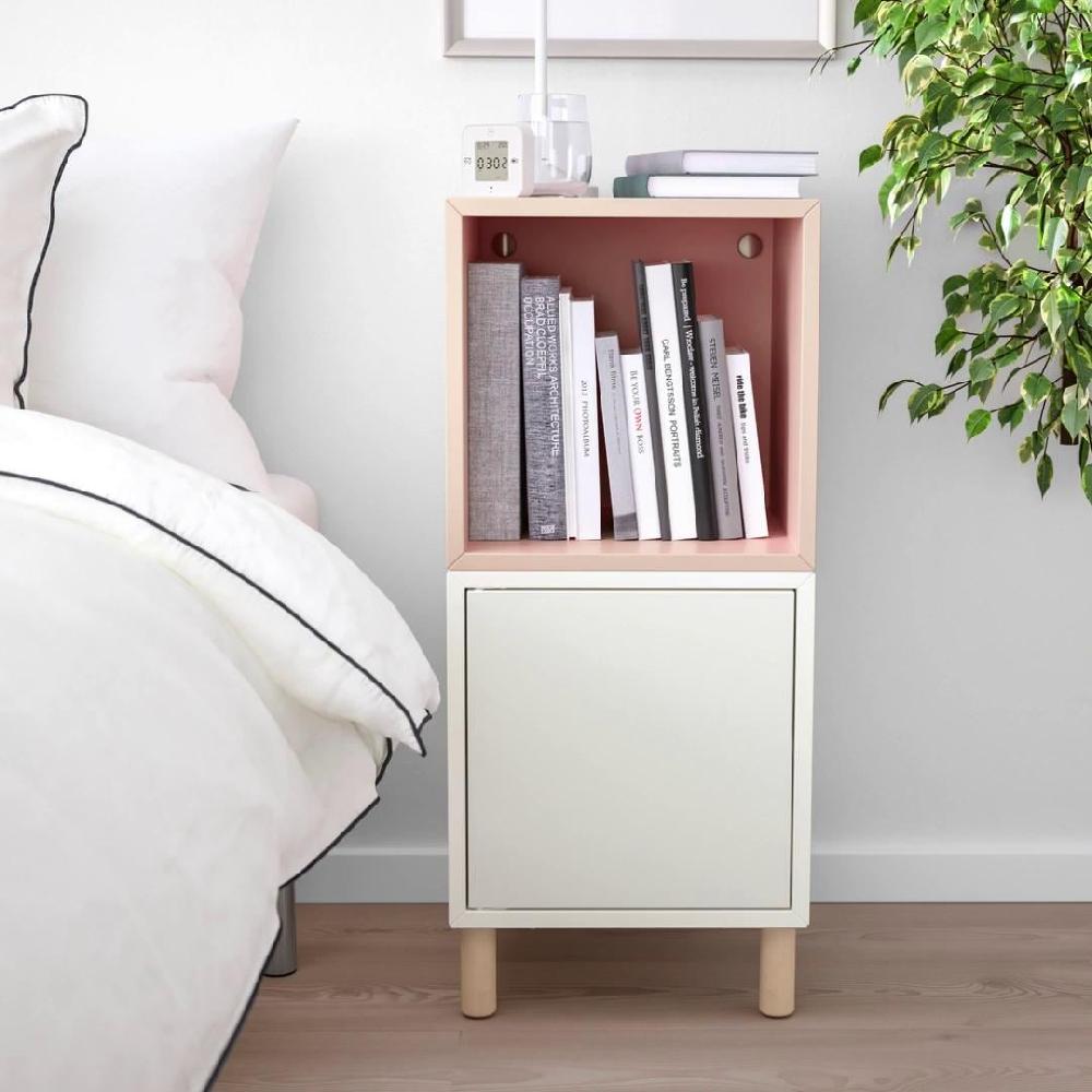 IKEA EKET Combinazione Di Mobili Con Gambe Bianco/effetto Rovere Con Mordente Bianco 35x35x80 Cm