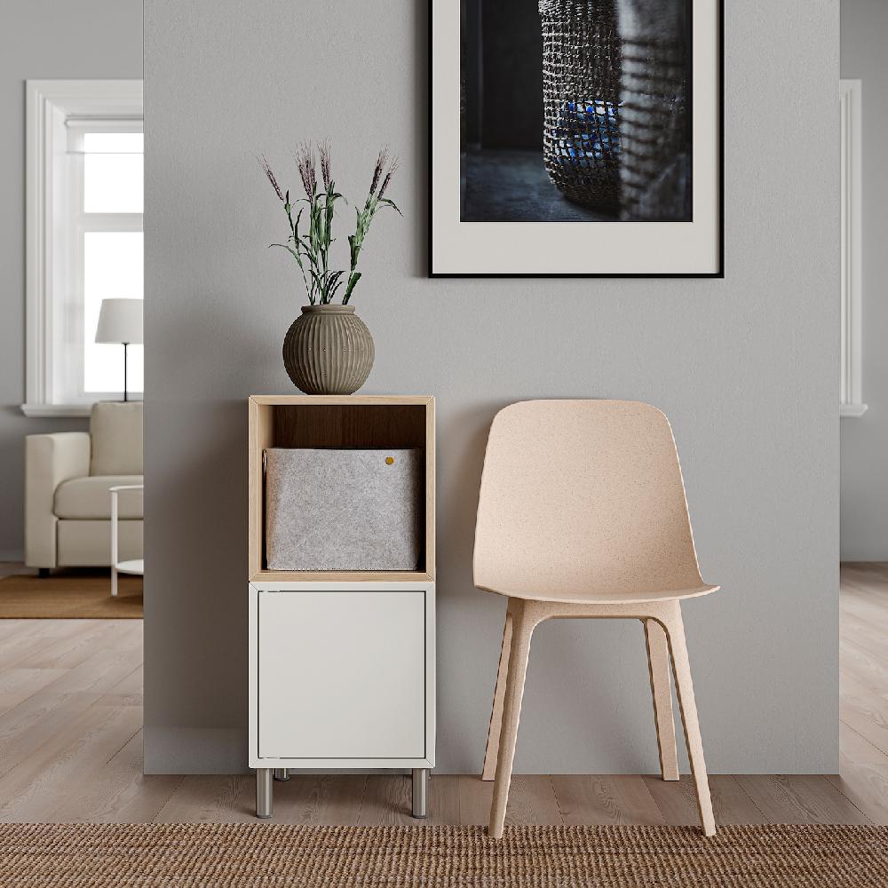 IKEA EKET Combinazione Di Mobili Con Gambe Bianco/effetto Rovere Con Mordente Bianco 35x35x80 Cm
