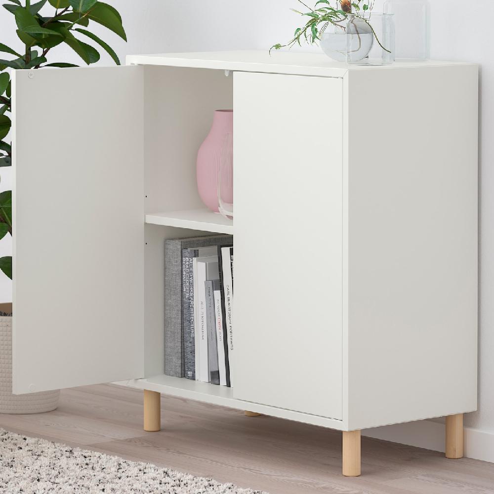 IKEA EKET Combinazione Di Mobili Con Gambe Bianco/legno 70x35x80 Cm