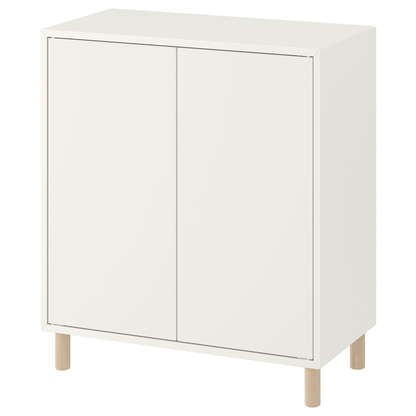 IKEA EKET Combinazione di mobili con gambe bianco/legno 70x35x80 cm
