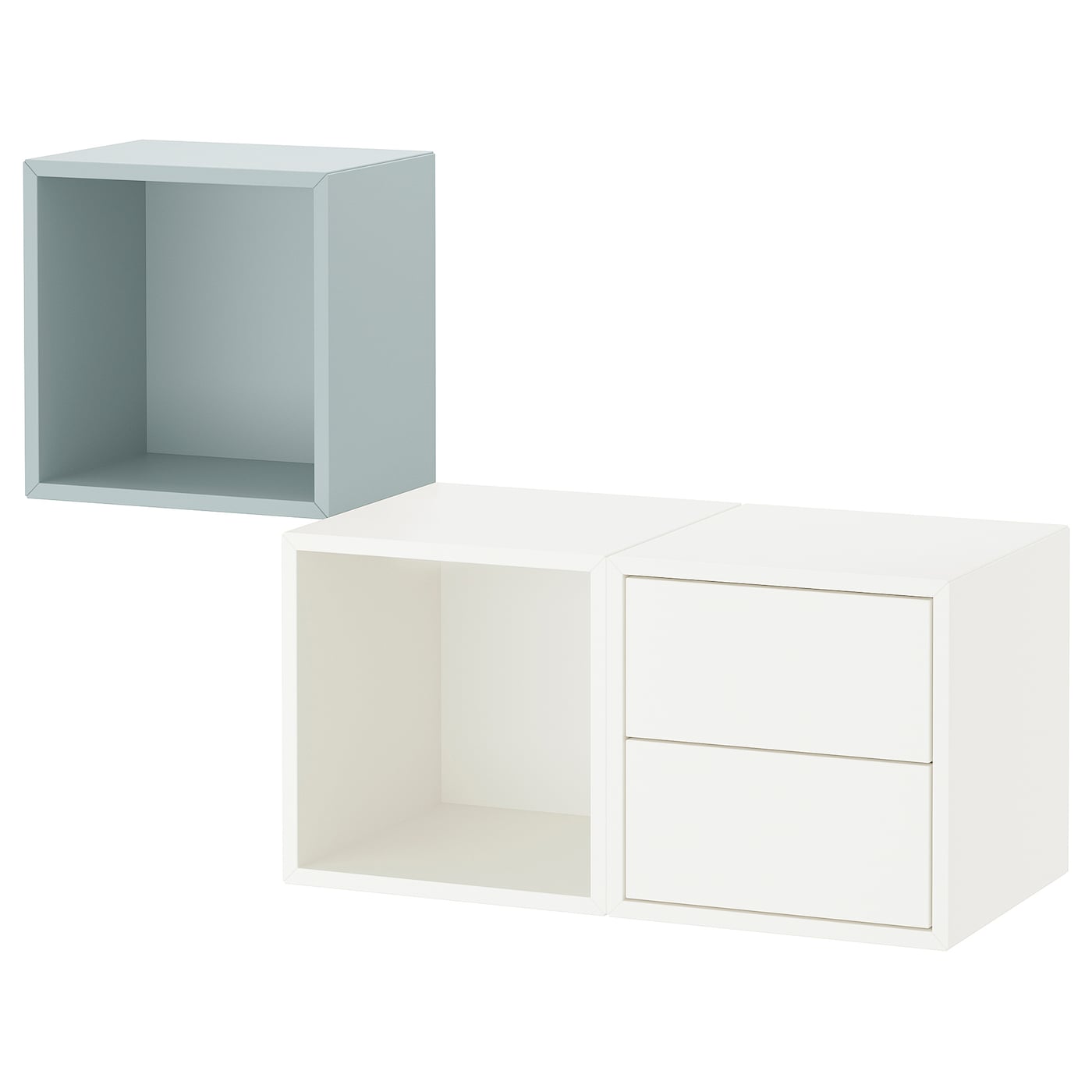 IKEA EKET Combinazione di mobili da parete bianco/grigio-azzurro 105x35x70 cm