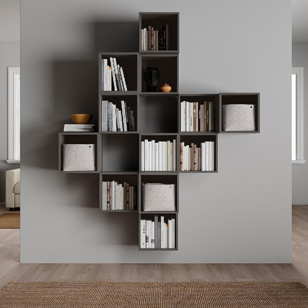 IKEA EKET Combinazione Di Mobili Da Parete Grigio Scuro 175x35x210 Cm