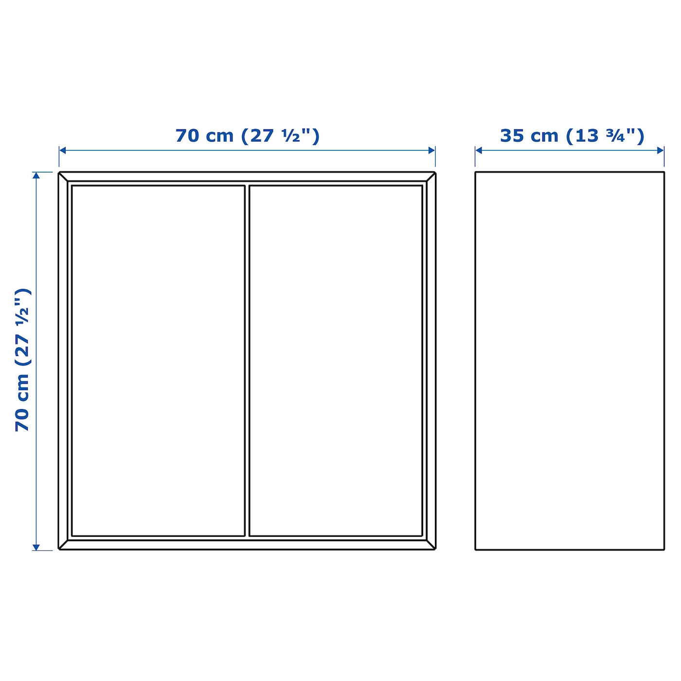 IKEA EKET Mobile Con 2 Ante E 1 Ripiano Bianco 70x35x70 Cm