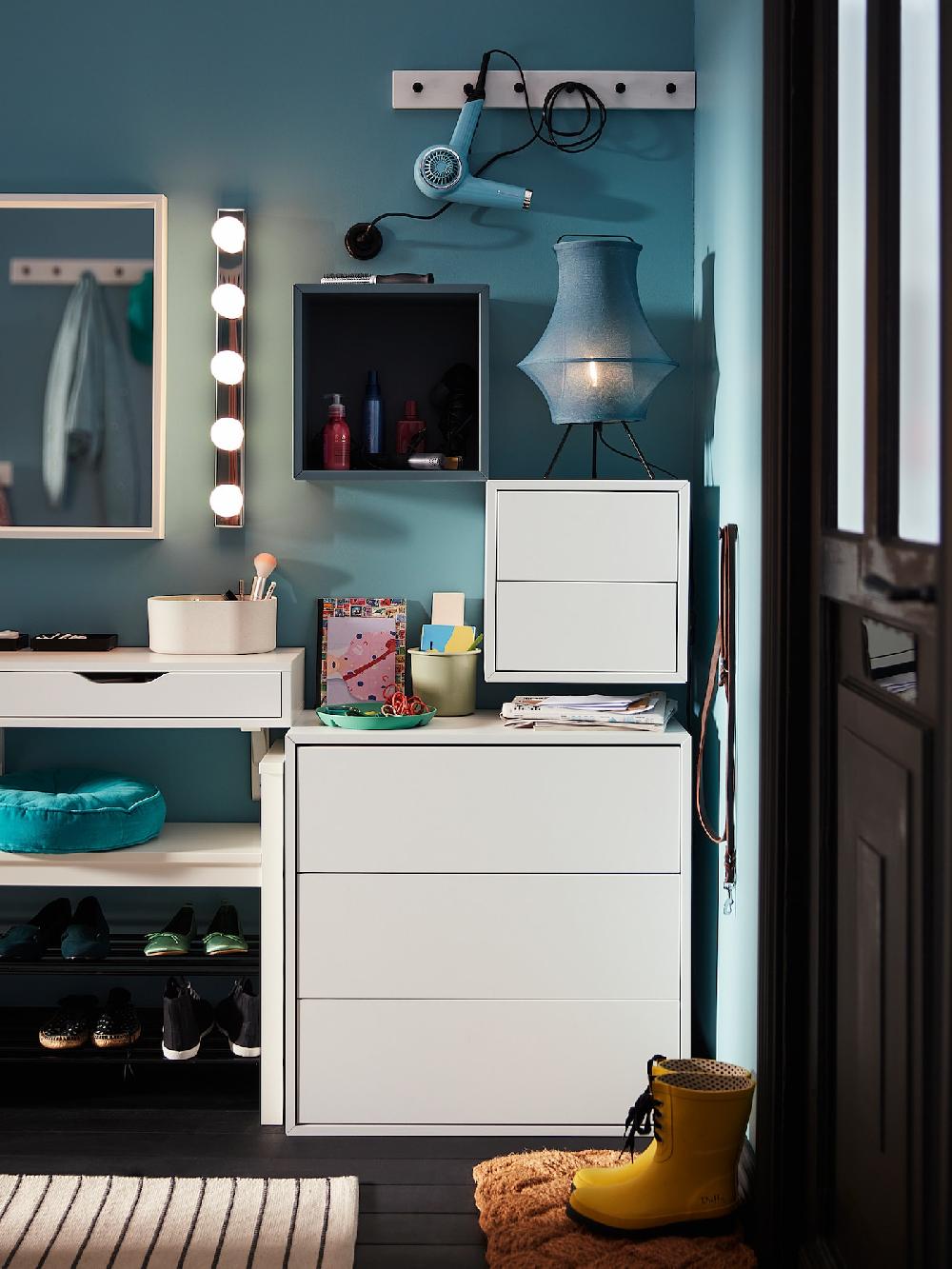 IKEA EKET Pensile Con 2 Cassetti Bianco 35x35x35 Cm