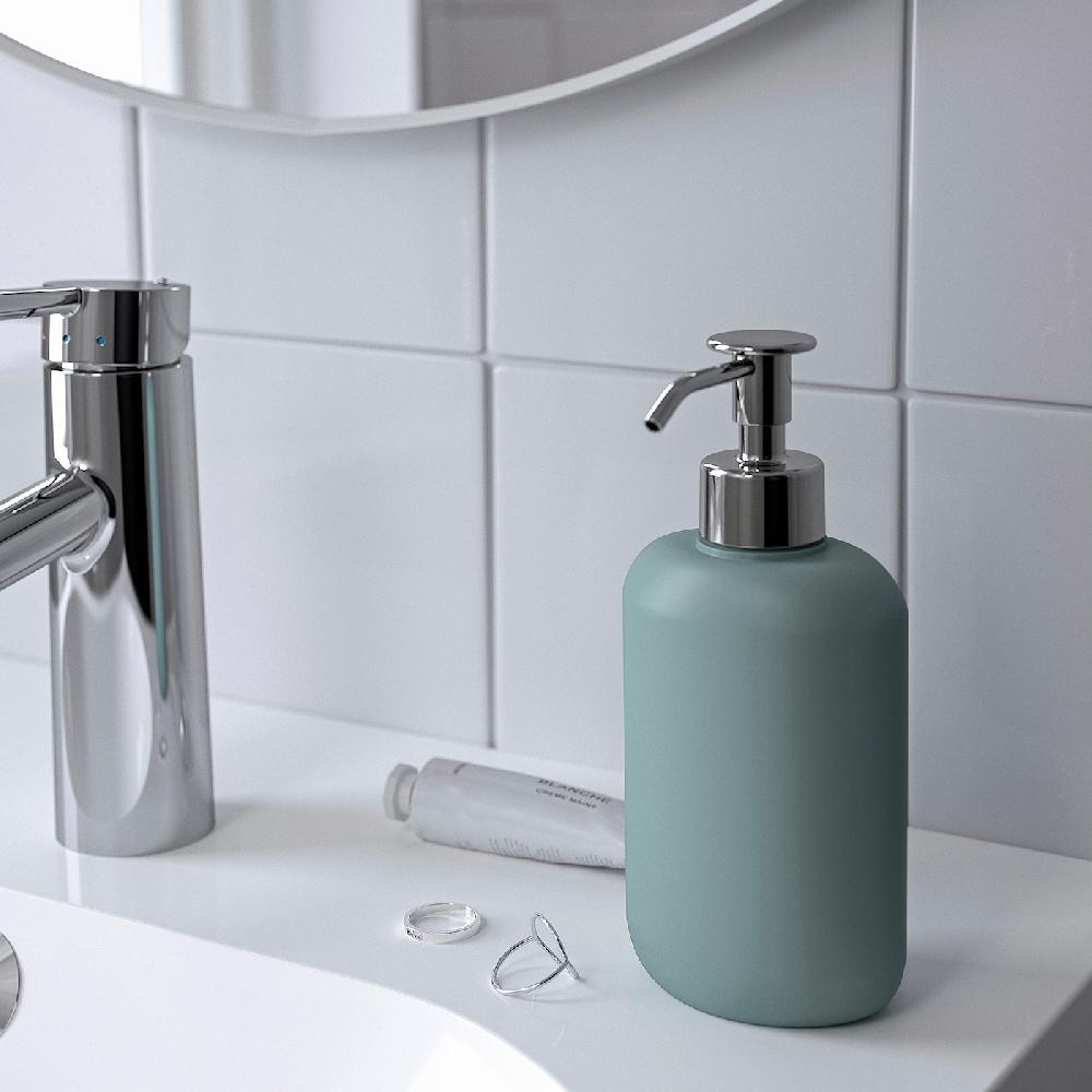 IKEA EKOLN Dispenser Per Sapone Grigio Chiaro-turchese