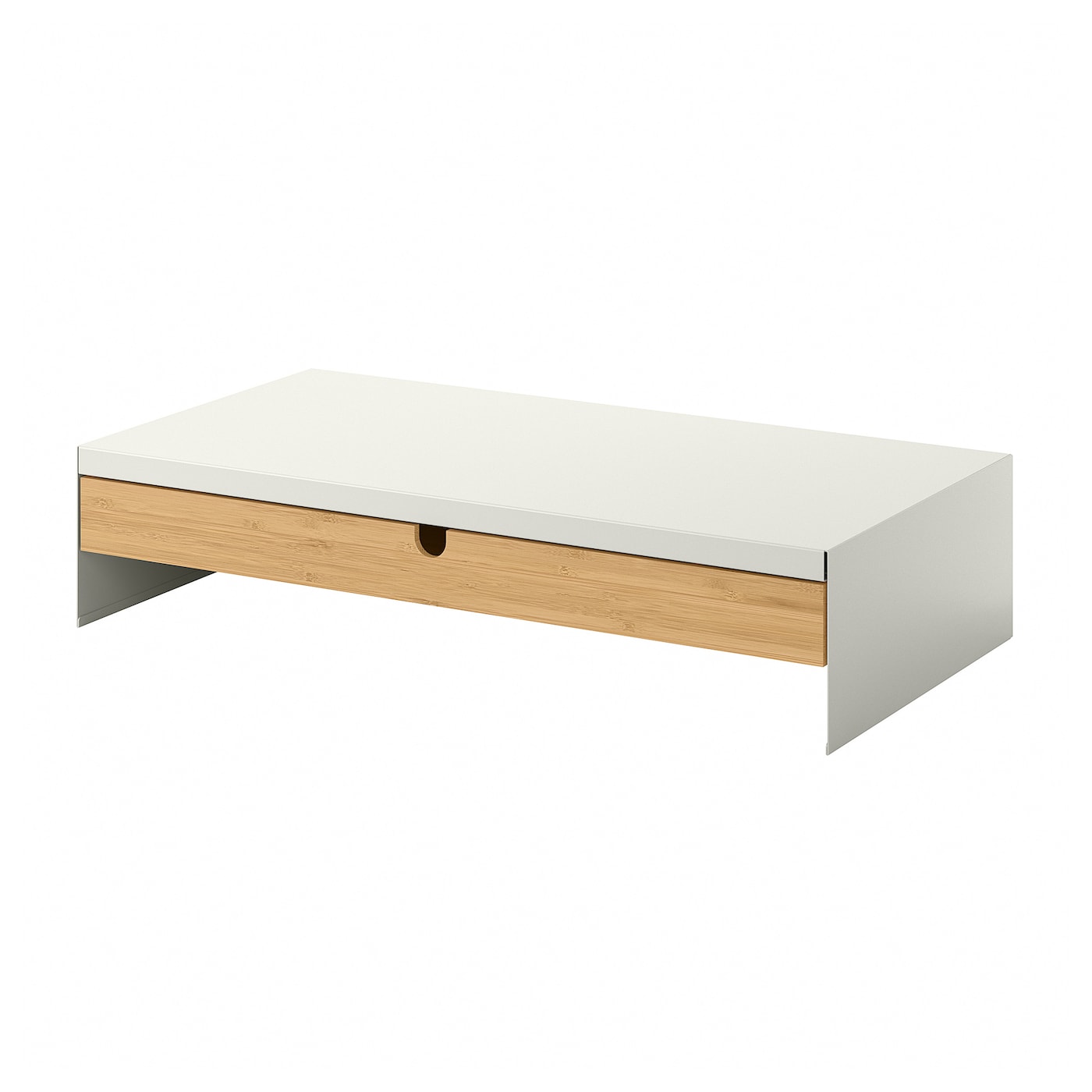 IKEA ELLOVEN Supporto per monitor con cassetto bianco