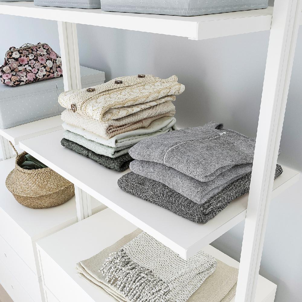 IKEA ELVARLI Combinazione A Giorno Bianco 258x51x222-350 Cm