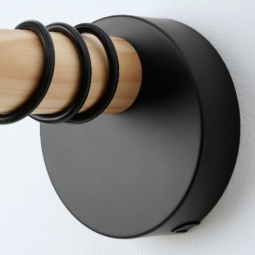 IKEA ENGARN Lampada Parete Installazione Fissa Legno/metallo Nero