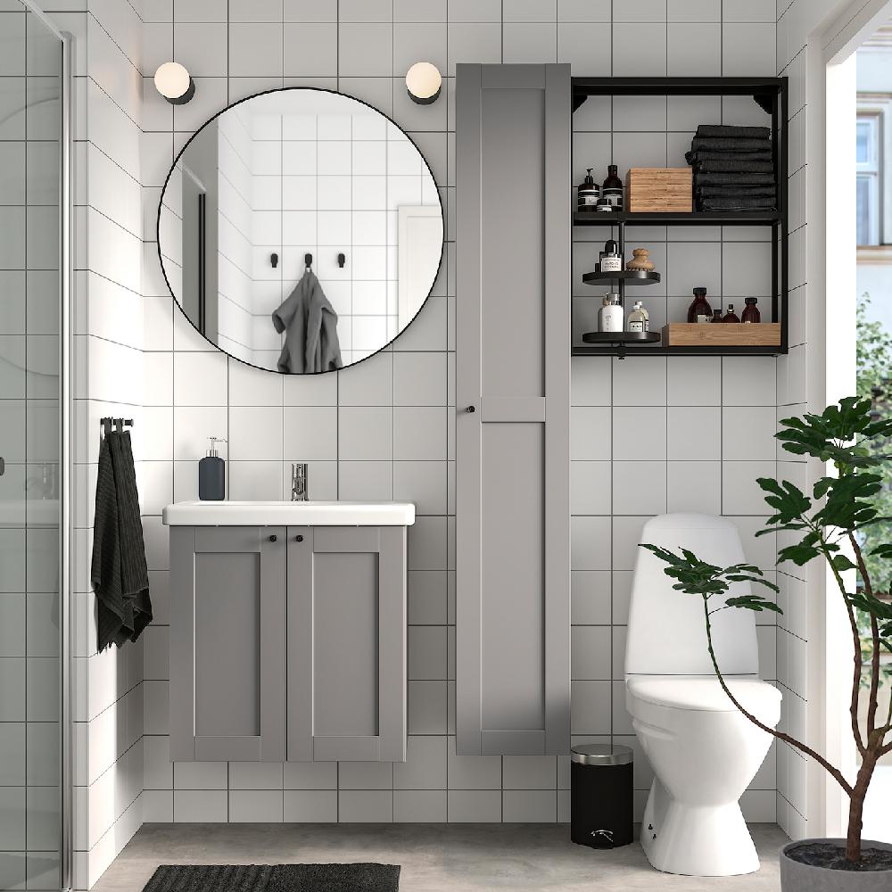 IKEA ENHET Bagno Antracite/grigio Cornice 64x43x65 Cm