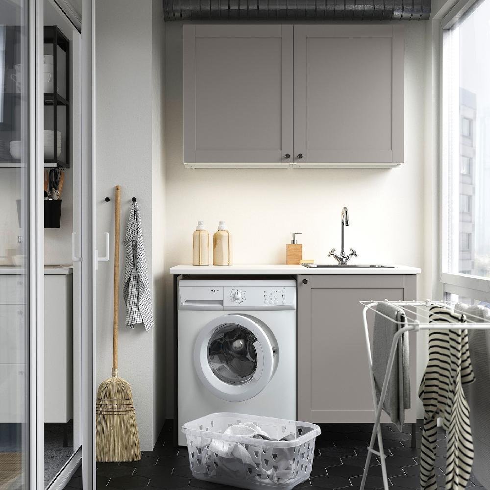 IKEA ENHET Lavanderia Antracite/struttura Grigia 139x63.5x87.5 Cm