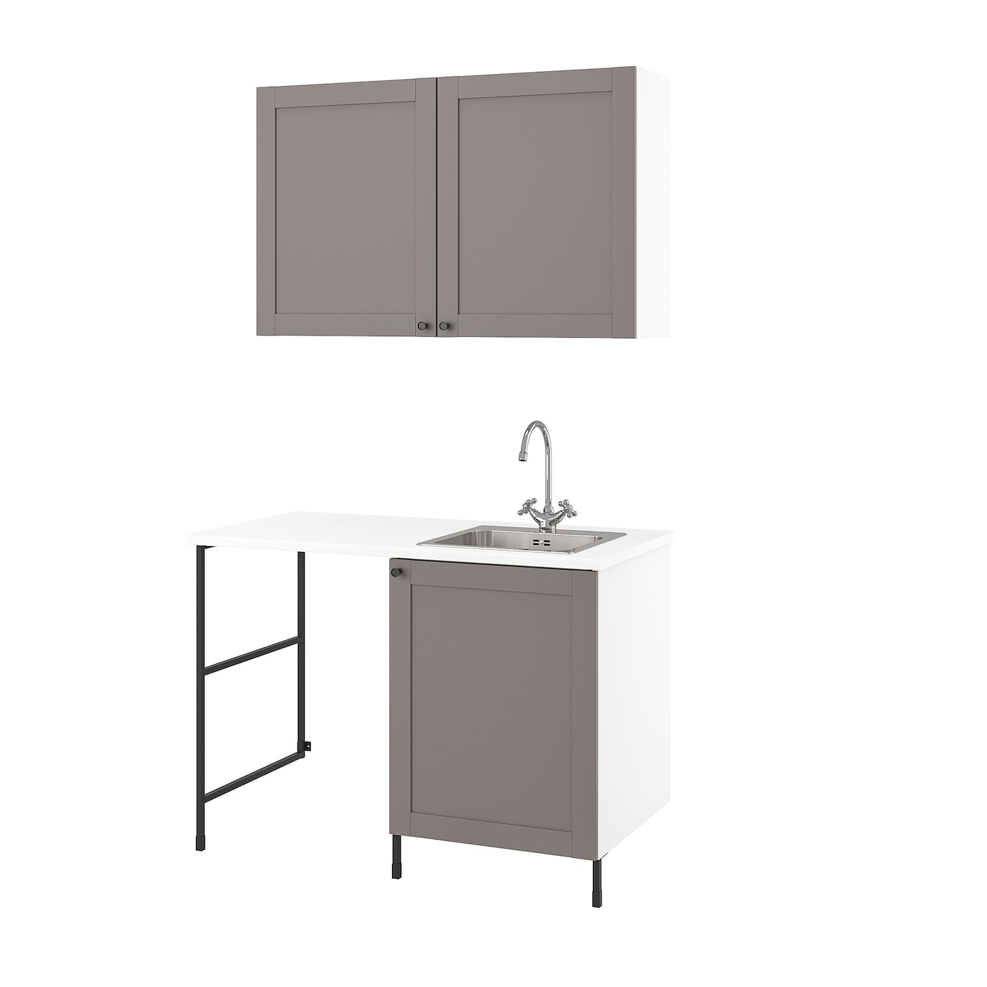 IKEA ENHET Lavanderia antracite/struttura grigia 139x63.5x87.5 cm