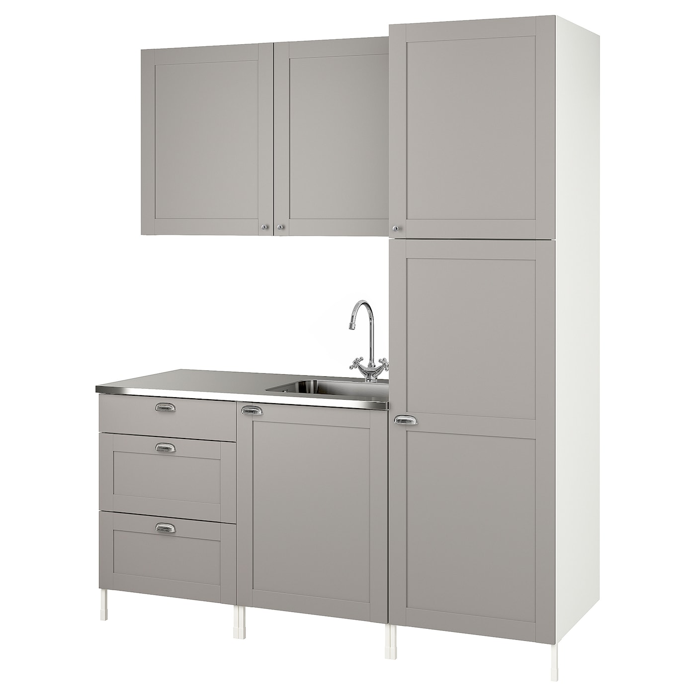 IKEA ENHET Lavanderia bianco/grigio cornice 183x63.5x222.5 cm