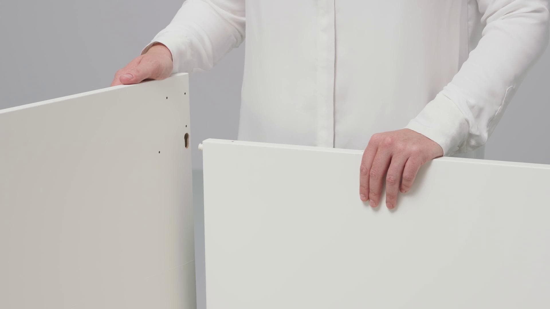 IKEA ENHET Mobile A Specchio Con 2 Ante Bianco 60x17x75 Cm