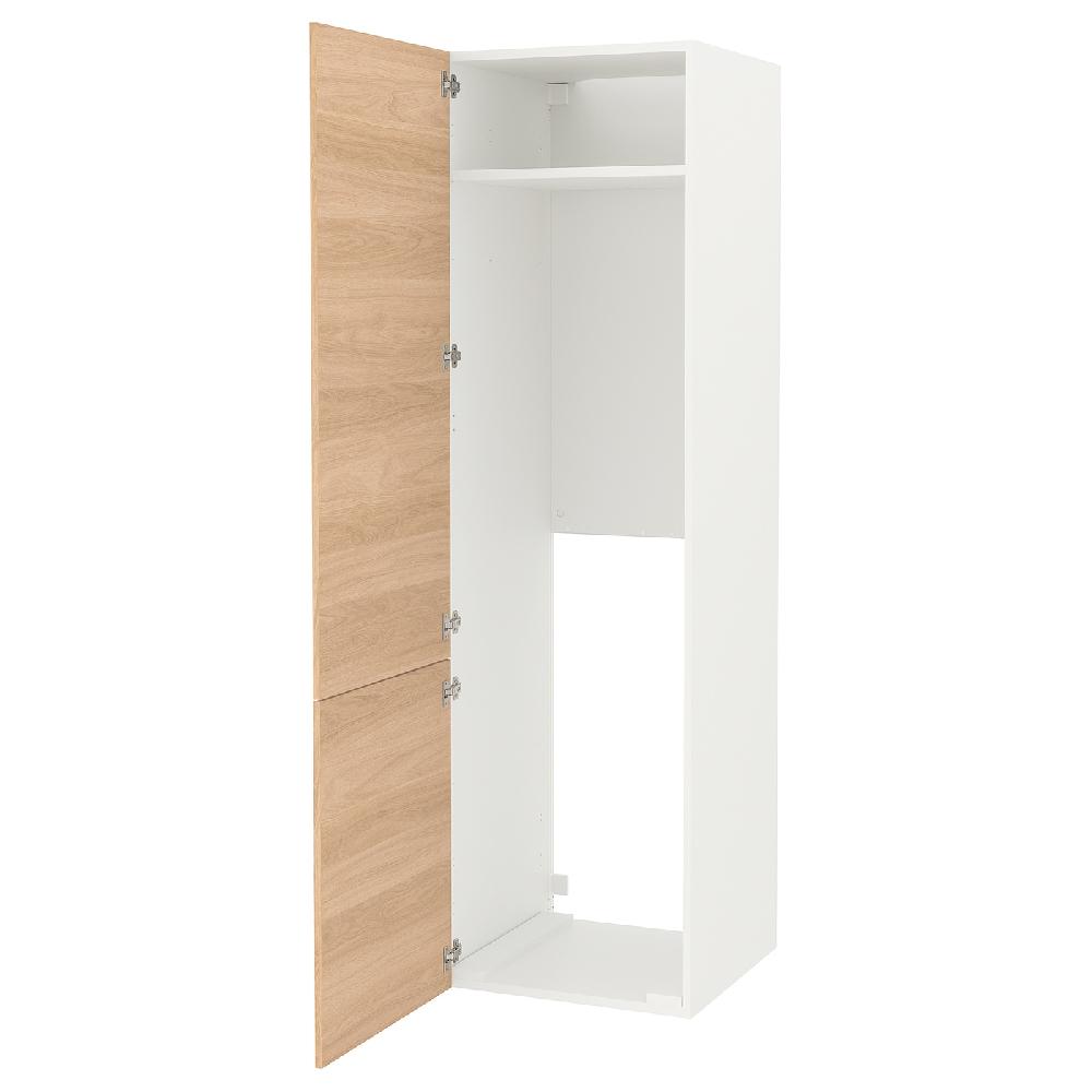 IKEA ENHET Mobile alto frigo/congelat con ante bianco/effetto rovere 60x62x210 cm