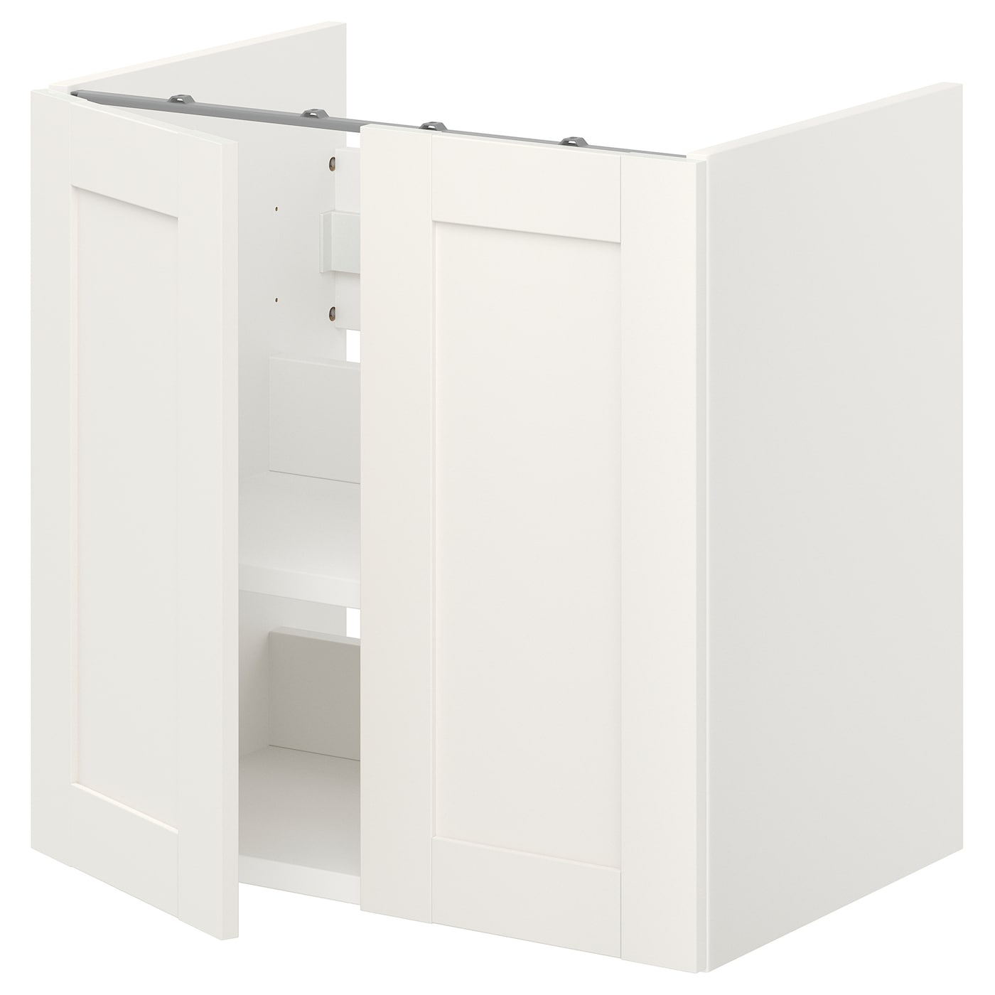 IKEA ENHET Mobile Per Lavabo Con Ripiano/ante Bianco/struttura Bianca 60x42x60 Cm