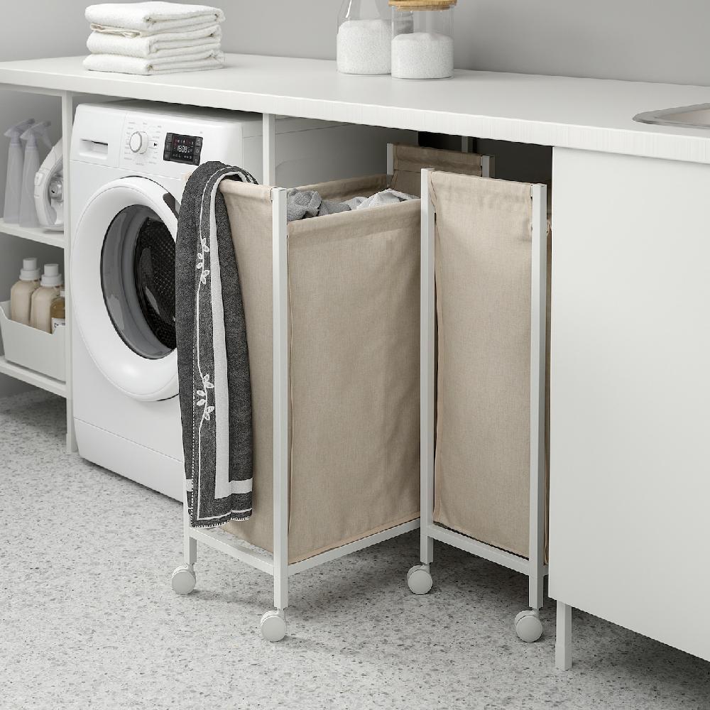 IKEA ENHET Sacco Per Il Bucato Con Rotelle Bianco 80 L