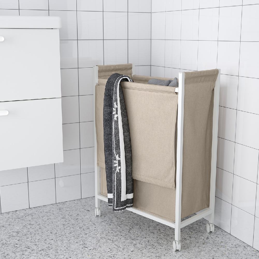 IKEA ENHET Sacco Per Il Bucato Con Rotelle Bianco 80 L
