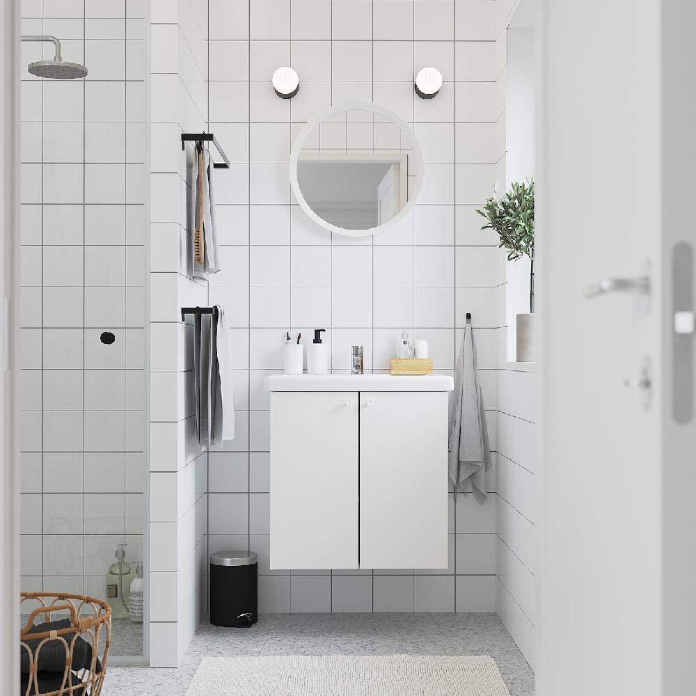 IKEA ENHET / TVÄLLEN Mobile Lavabo/ante/lavabo/miscelat Bianco 64x43x65 Cm