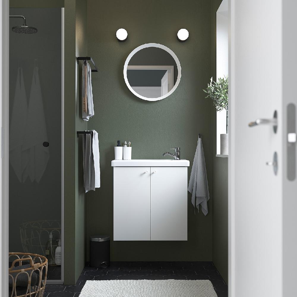 IKEA ENHET / TVÄLLEN Mobile Lavabo/ante/lavabo/miscelat Bianco 64x33x65 Cm