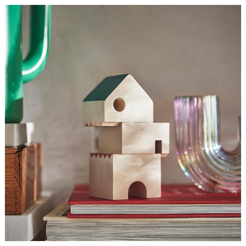 IKEA FÄLTLÖNN Set Di 3 Casette Decorative Legno Massiccio/multicolore