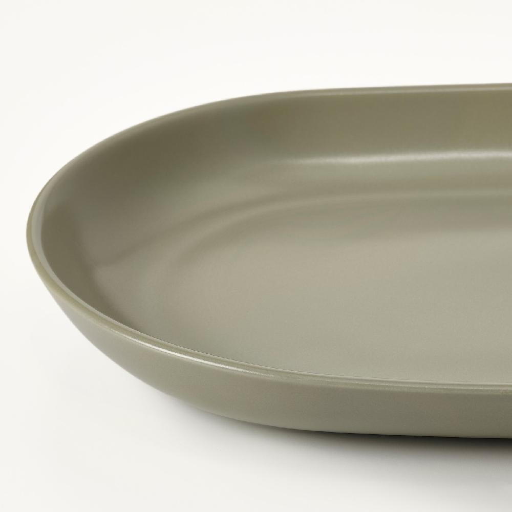 IKEA FÄRGKLAR Piatto Da Portata Opaco Verde 36x22 Cm