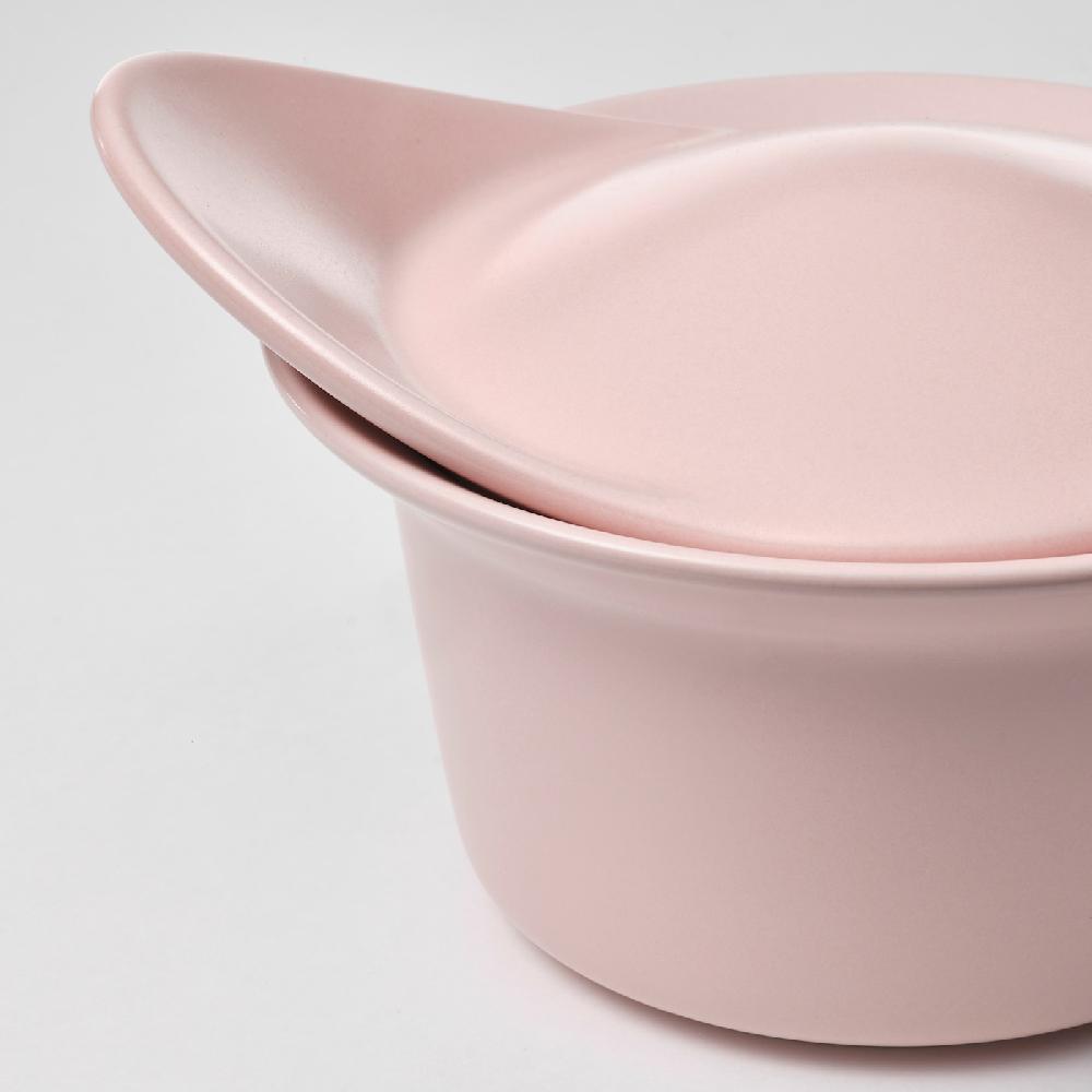 IKEA FÄRGKLAR Pirofila Con Coperchio Opaco Rosa Chiaro 0.2 L