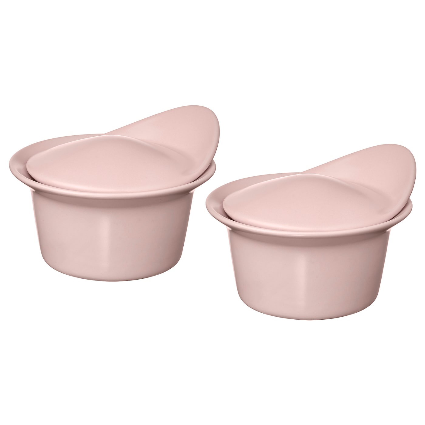 IKEA FÄRGKLAR Pirofila con coperchio opaco rosa chiaro 0.2 l