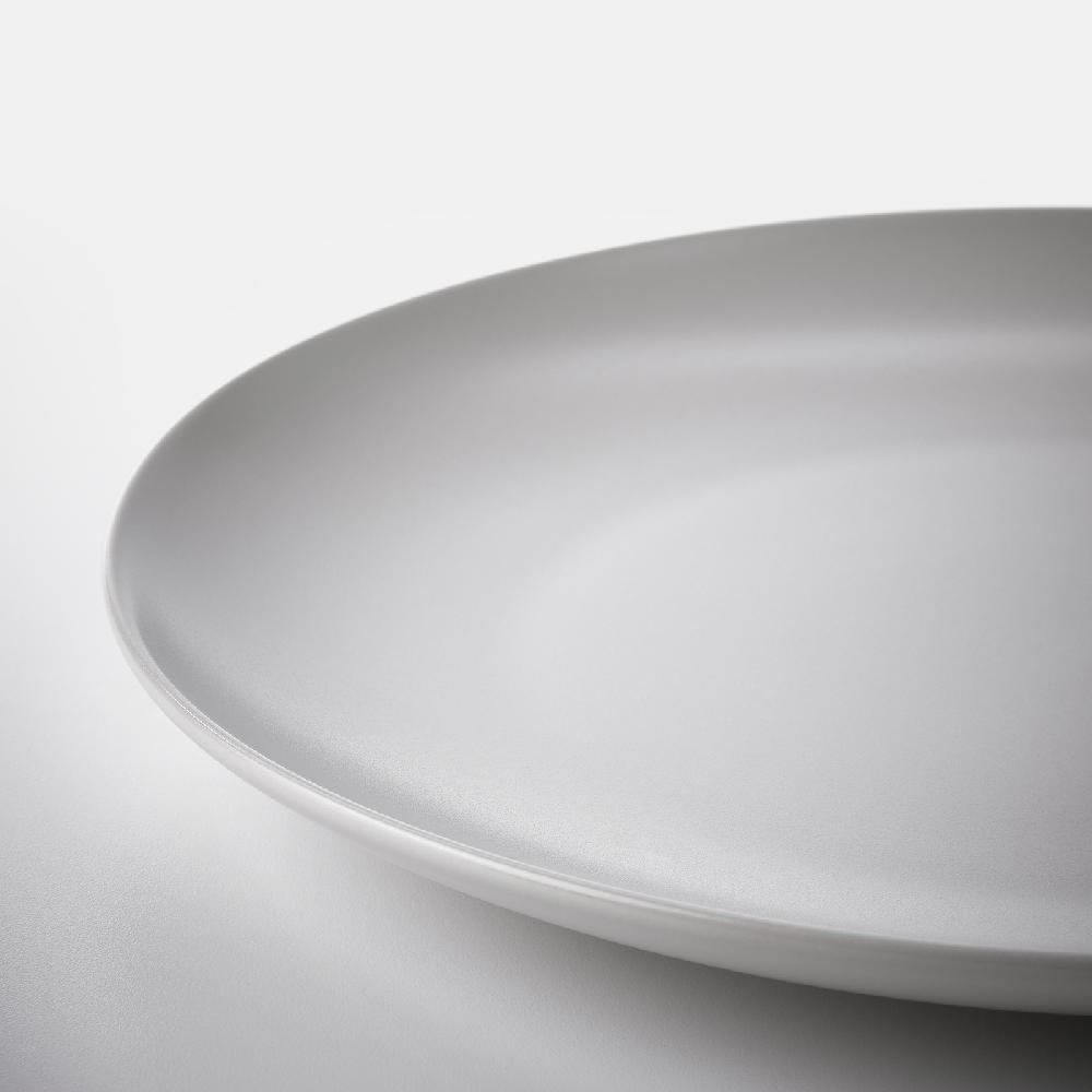 IKEA FÄRGKLAR Servizio 18 Pezzi Opaco Grigio Chiaro