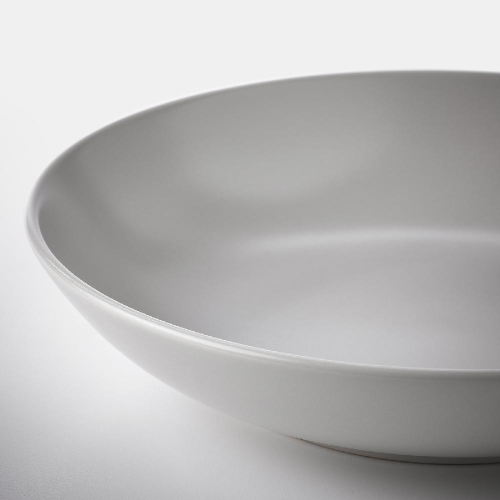 IKEA FÄRGKLAR Servizio 18 Pezzi Opaco Grigio Chiaro
