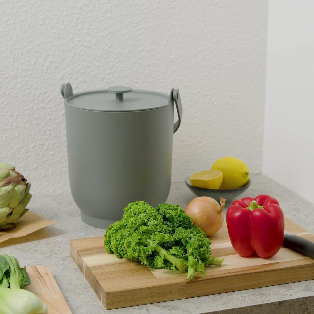 IKEA FARMARKVAST Secchio/coperchio Rifiuti Organici Grigio-verde 4 L