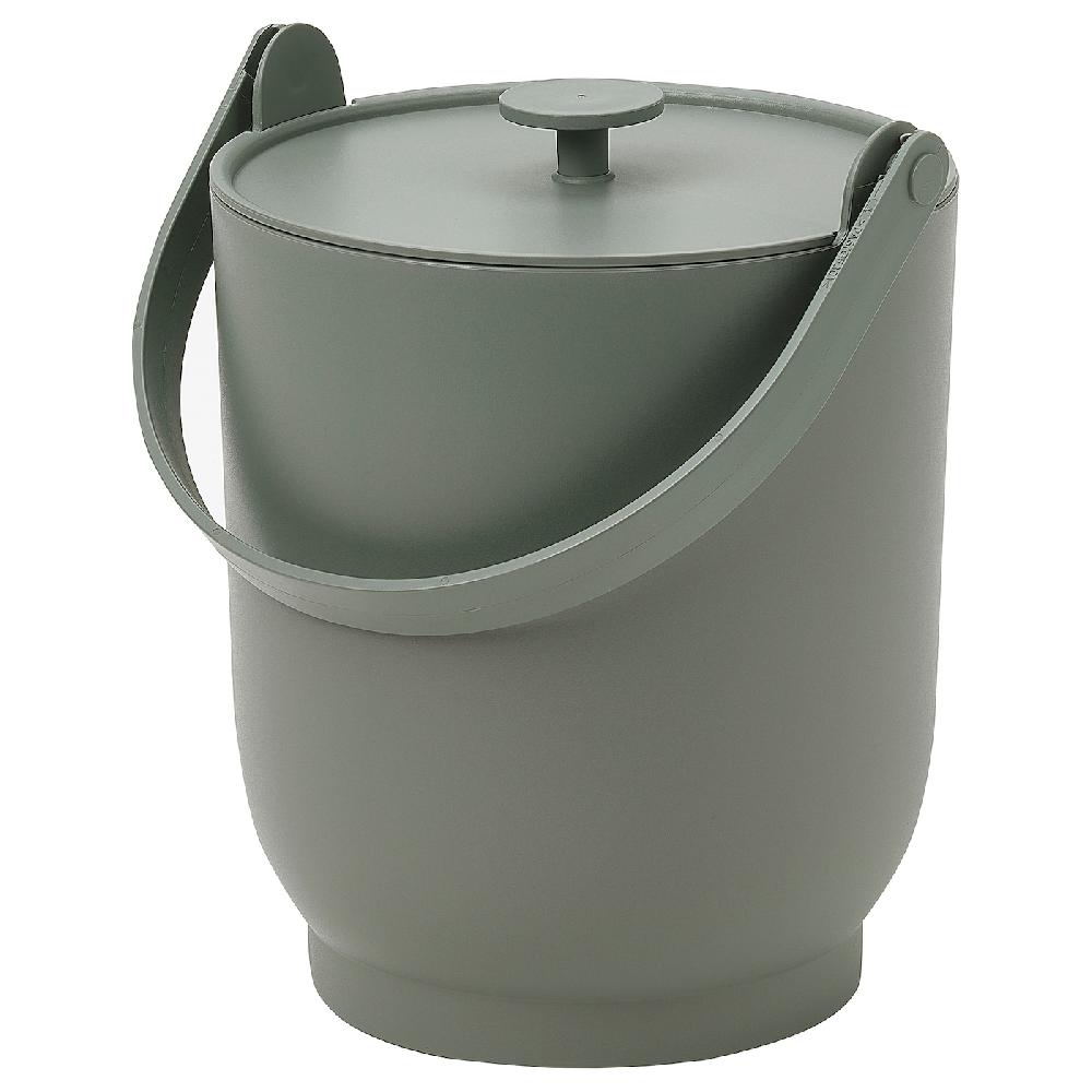 IKEA FARMARKVAST Secchio/coperchio rifiuti organici grigio-verde 4 l