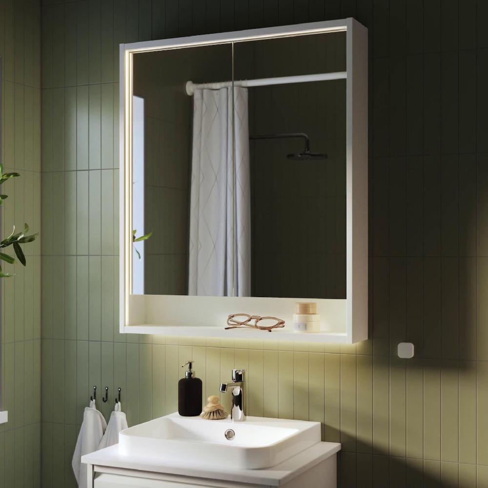 IKEA FAXÄLVEN Mobile Specchio/illuminaz Integrata Bianco 80x15x95 Cm