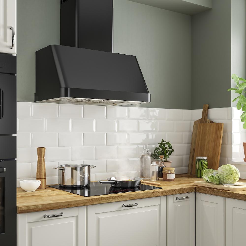 IKEA FOKUSERA Cappa Da Fissare Alla Parete Nero 70 Cm
