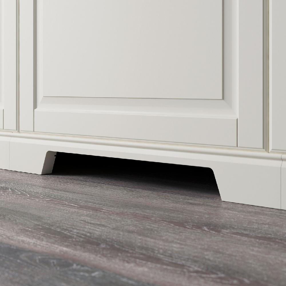 IKEA FÖRBÄTTRA Zoccolo Decorativo Con Taglio Bianco Sporco 66x8 Cm