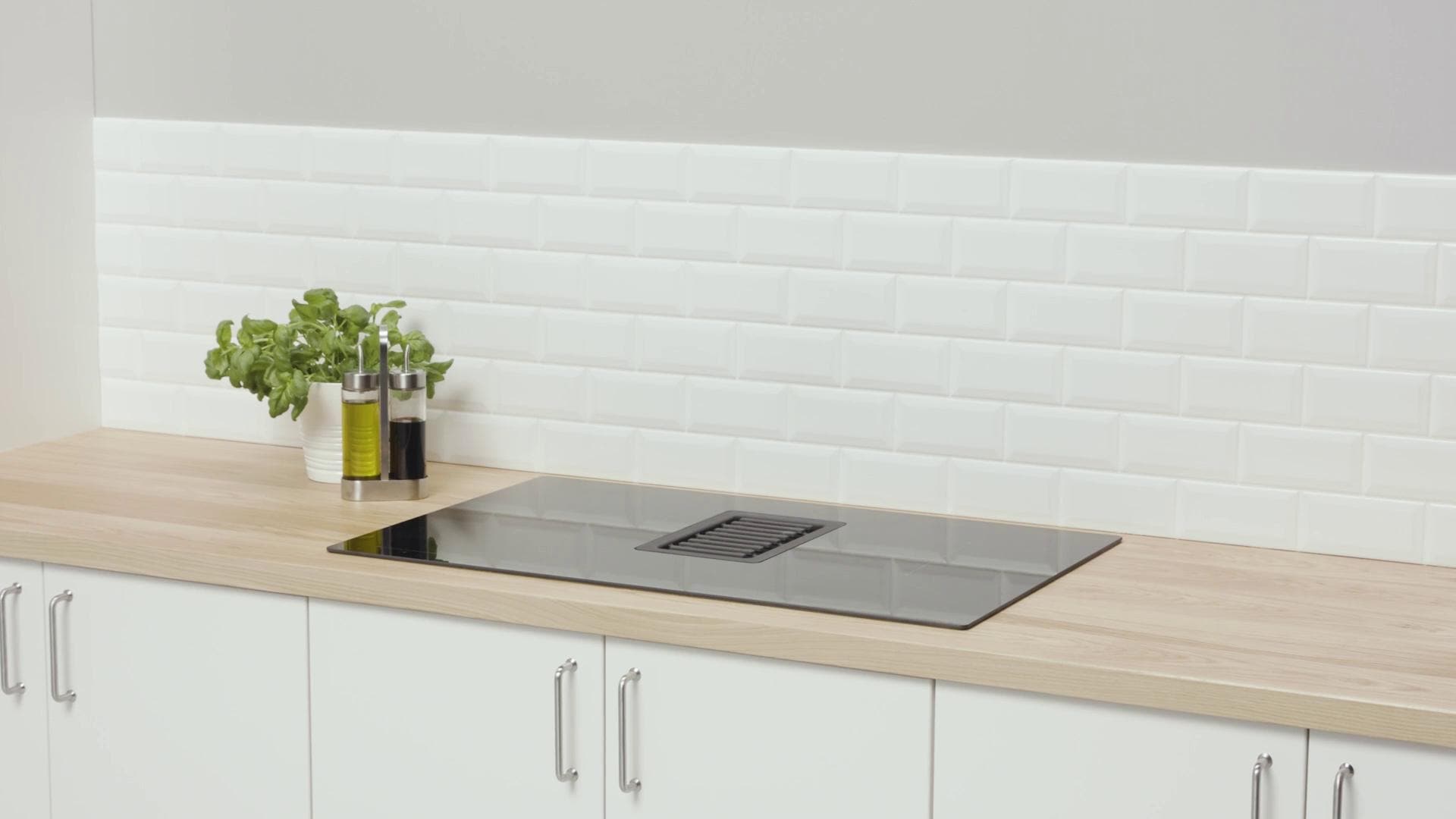 IKEA FÖRDELAKTIG Piano Cottura Induzione/cappa Integ IKEA 700 Nero 83 Cm
