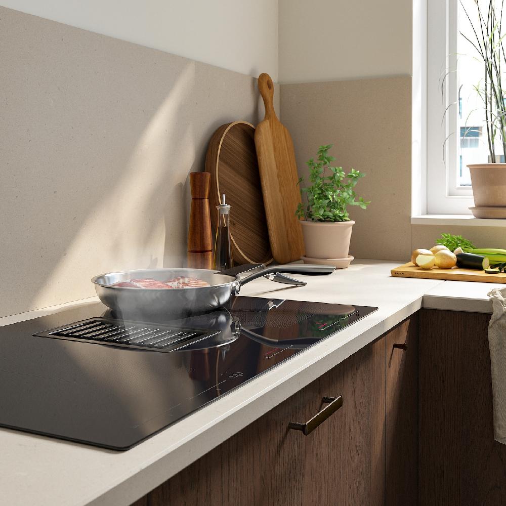 IKEA FÖRDELAKTIG Piano Cottura Induzione/cappa Integ IKEA 700 Nero 83 Cm