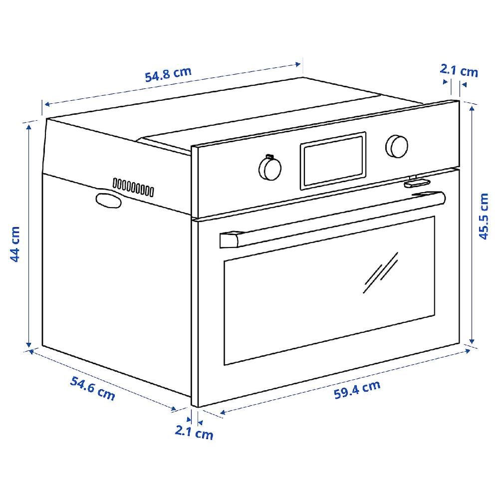 IKEA FORNEBY Microonde Combinato Termoventilato IKEA 500 Nero
