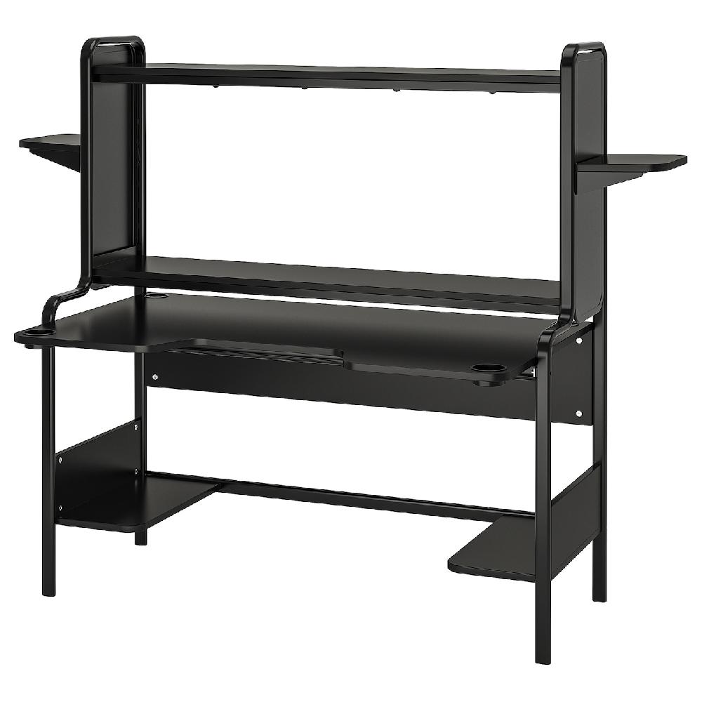 IKEA FREDDE Scrivania da gaming nero 140/185x74x146 cm