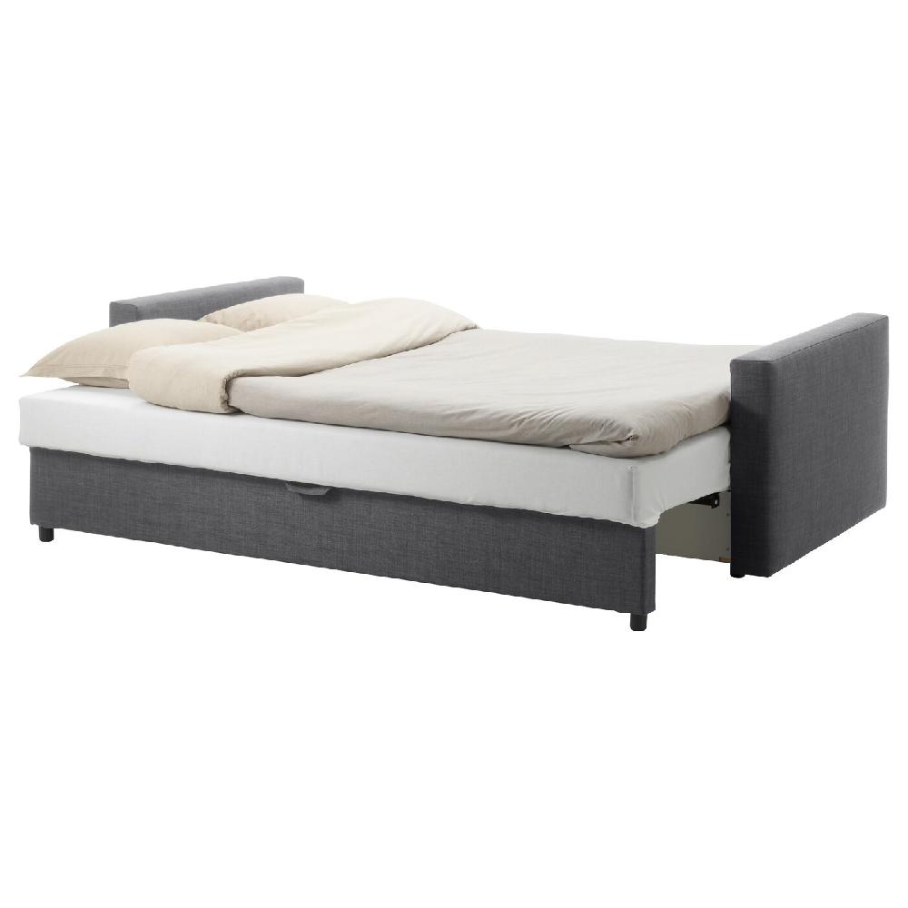 IKEA FRIHETEN Divano Letto A 3 Posti Skiftebo Grigio Scuro