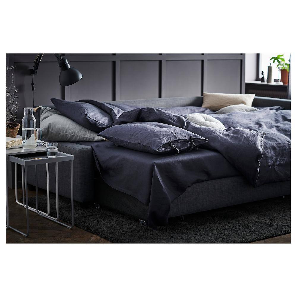 IKEA FRIHETEN Divano Letto Angolare/contenitore Skiftebo Grigio Scuro