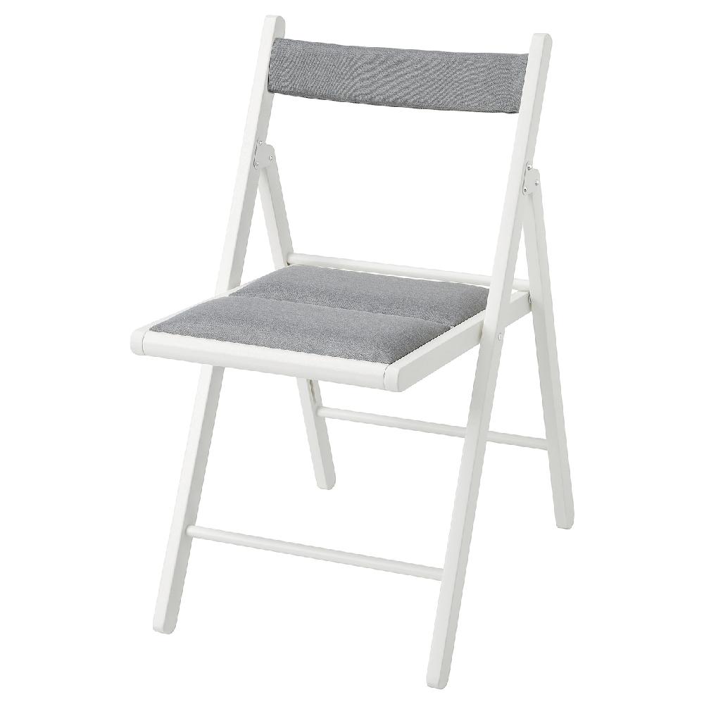 IKEA FRÖSVI Sedia pieghevole bianco/Knisa grigio chiaro