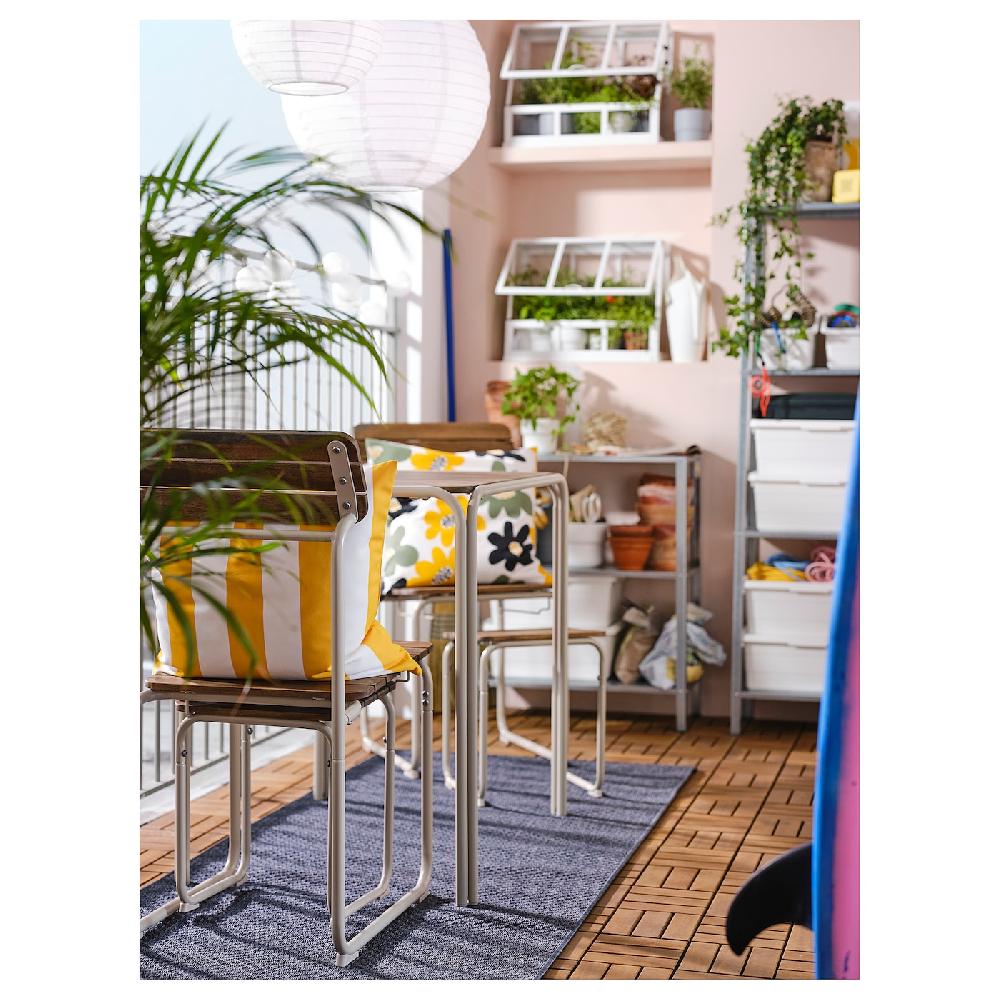 IKEA FURUÖN Tavolo Con 2 Sedie/2 Poggiapiedi Marrone/da Esterno