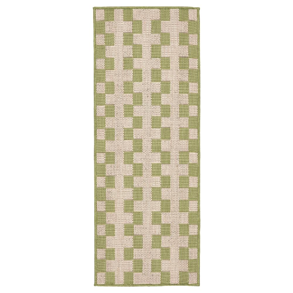 IKEA GÅNGSTIG Tappeto cucina tessitura piatta verde/bianco sporco 45x120 cm