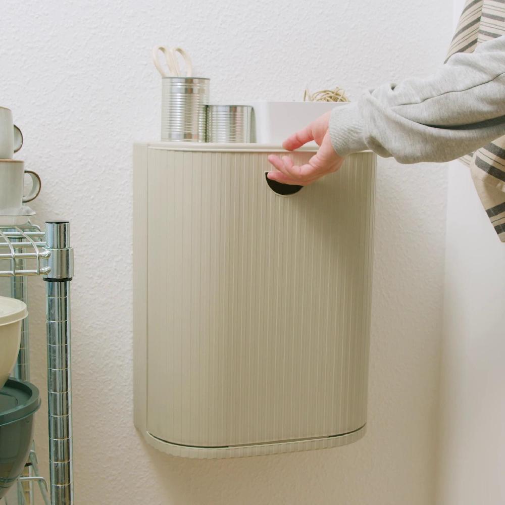 IKEA GÅRDSBUTIK Bidone Con Coperchio Grigio-beige 21 L