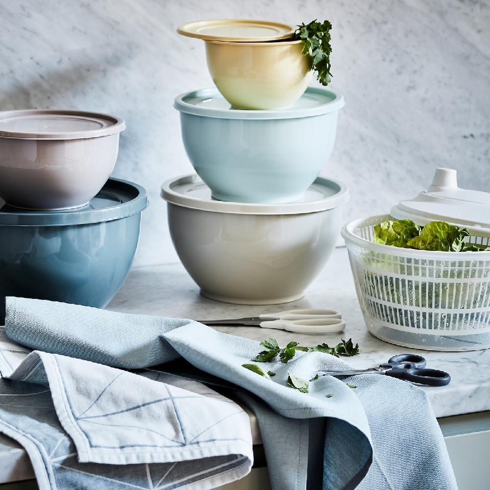 IKEA GARNITYREN Set Di 5 Ciotole Con Coperchio Colori Vari