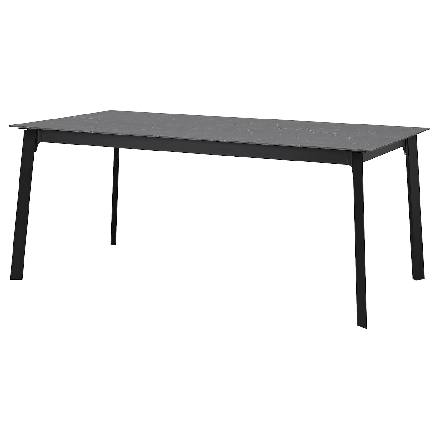 IKEA GILLANDA Tavolo allungabile nero/effetto marmo nero 180/240x100 cm